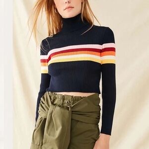 Striped Mockneck Sweater